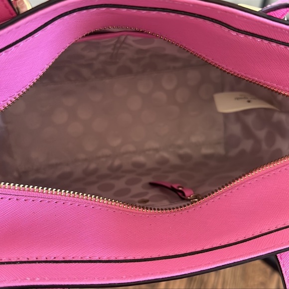 EUC Kate Spade Pink leather handbag satchel purse crossbody - Picture 14 of 16